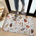 thumbnail image 2 of Brown Mushroom Leaf Light Pattern Door Rugs,Washable Non Slip Door Mats Indoor,Decorative Door Mats,Entry Mat Indoor for Entrance,Bedroom,Kitchen,Bathroom,20"x32", 2 of 6