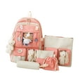 thumbnail image 4 of Mochila de moda Yinane para mujer Rosado con correas de hombro ajustables, 4 of 8