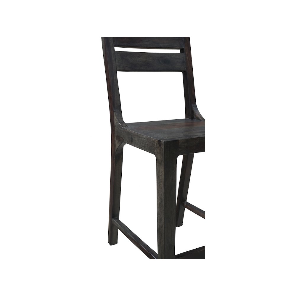 Porter Designs Fall River Solid Sheesham Wood 24" Dining Chair - Gray - Thumbnail 3