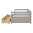 thumbnail image 6 of EUROCO Twin Wood Daybed, Sofa Bed with Two Drawers for Bedroom & Living Room, Gray, 6 of 11