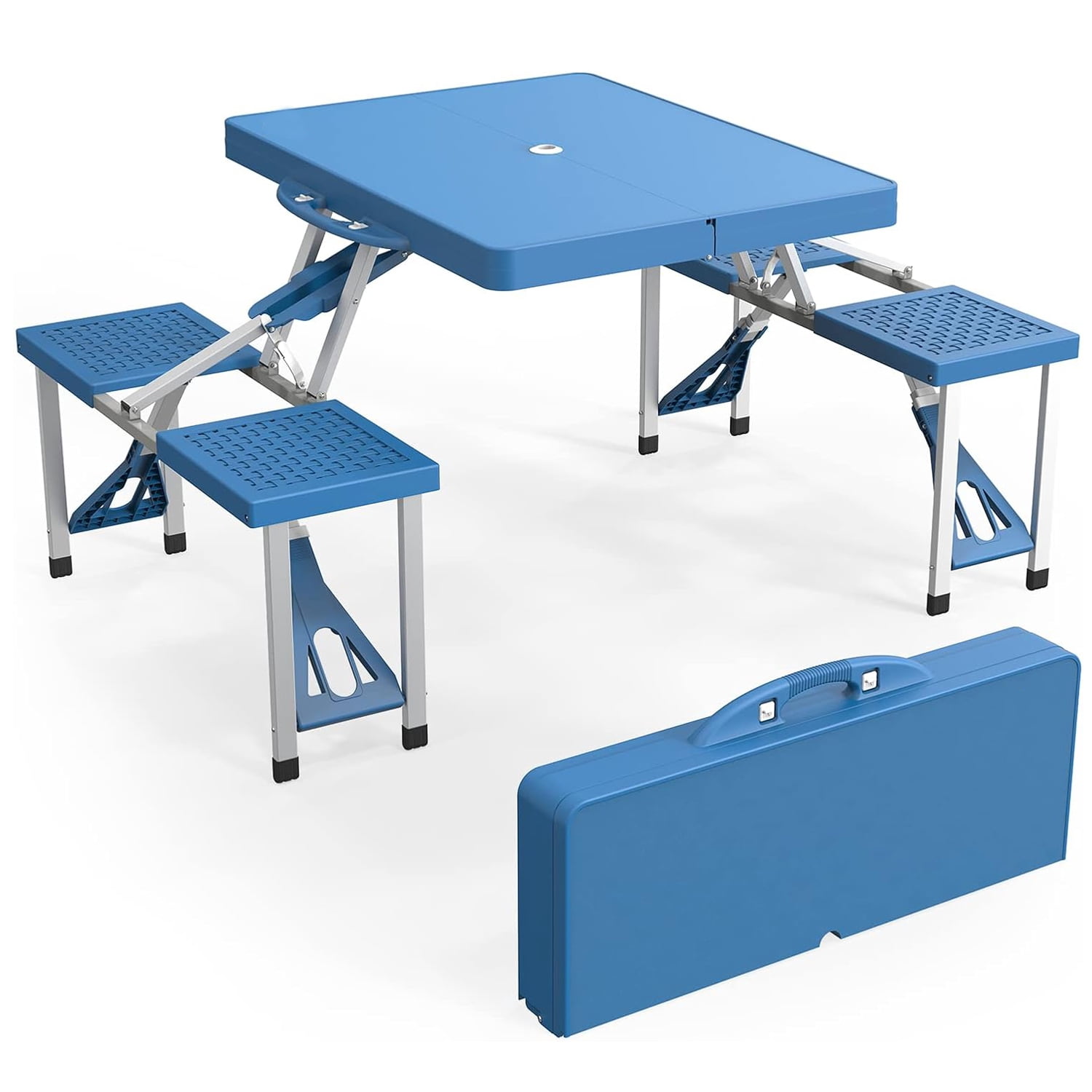 Coleman Pack-Away Portable Camping 4 Person Mosaic Picnic Table