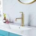 thumbnail image 3 of Single Hole Bathroom Sink Faucet, Deck Mounted Solid Brass Basin Faucet, 3 of 8