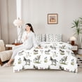 thumbnail image 4 of Erosebridal Wild Donkey 7-Piece Twin Bedding Sets,Rustic Plant Flowers Bedding Comforter Set For Boys Teens,Reversible, 4 of 7