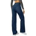 thumbnail image 3 of Wide Leg Jeans for Women Casual High Waisted Strechy Straight Leg Loose Tummy Control Denim Pants with PocketRoyal Blue 2XL, 3 of 6