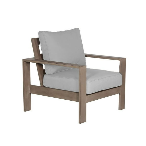 Aruba Aluminum Frame Club Chair with Cushion in Handpainted Taupe