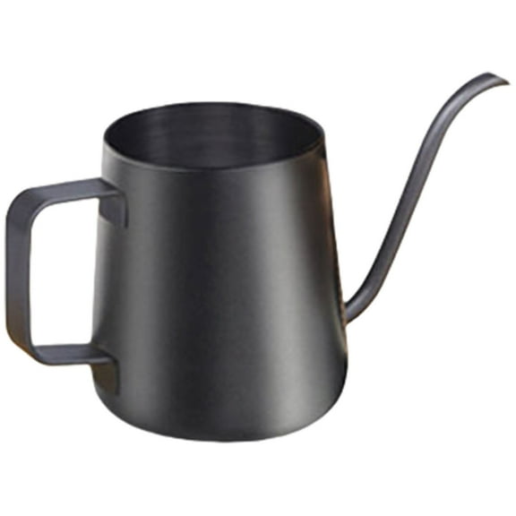 Black Stainless Steel Gooseneck Kettle Ergonomic for Precise Pour Over Coffee