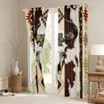 thumbnail image 3 of Castle Fairy Bull Skull Black Out Curtains,Cow Print Curtains Pack of 2 (42x63 Each), 3 of 6