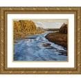 thumbnail image 1 of Ziman, Peter 32x25 Gold Ornate Wood Framed with Double Matting Museum Art Print Titled - Nitra River in Autumn, 1 of 4