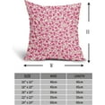 thumbnail image 5 of Daisy Floral Block Print Pillow Covers 16X16 Inch Hot Pink Beige Flowers Decorative Square Pillow Cases Set of 2 Farmhouse Home Decor Vintage Rustic Cute Throw Pillows for Sofa Couch Outdoor, 5 of 6