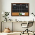 thumbnail image 5 of Large Chalkboard Calendar & Corkboard for Wall, 36"x24" Chalkboard Magnetic Dry Erase Monthly Calendar Chalkboard, Hanging Chalkboard Cork Board Combo, Calendar Bulletin Board for Home Kitchen Office, 5 of 9