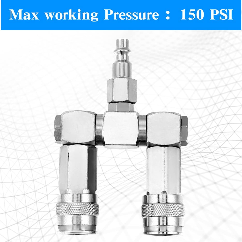 Easy And Quick Connection With Air Hose Connectors 2 Way Splitter Fittings Smile Home