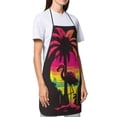 thumbnail image 4 of Pofeuu Flamingo And Palm Trees At Sunset Print Aprons with Pockets, Cute Aprons for Kitchen, Cooking, Server, Barber, Chef Apron, 4 of 7