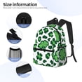 thumbnail image 5 of Daiia Leopard print St. Patrick's Day School Backpack for Men Women, Unisex Large Waterproof Bookbag Schoolbag Casual Daypack for High School/College/Teens/Travel/Work Black, 5 of 8