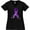 AB-Black, variant on Inktastic Alzheimer's Awareness Purple Ribbon Made of Heart Women's Plus Size V-Neck T-Shirt