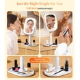 thumbnail image 3 of Espejo de maquillaje Gospire iluminado con aumento de 1X/10X con luces, 3 of 7