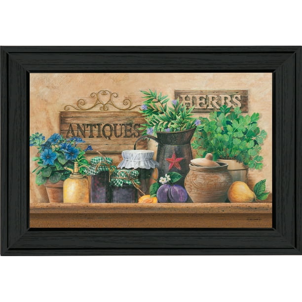 "Antiquaires et Herbes" par Ed Wargo Imprimé Encadré d'Art Mural