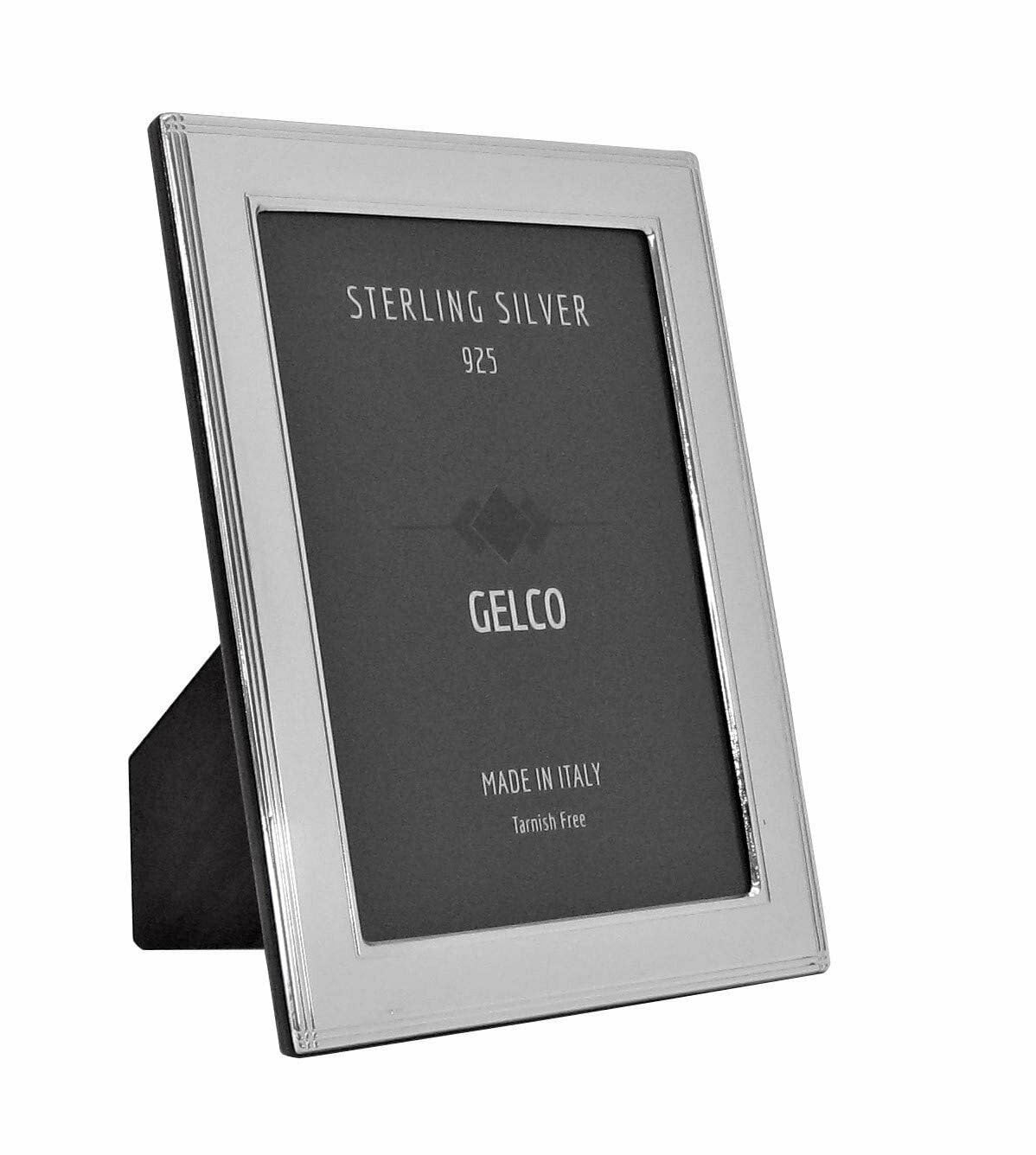 Italian 925 Sterling Silver Handmade Glossy Elegant Picture Frame (4X6