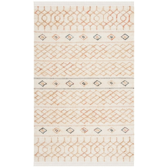 SAFAVIEH Natural Fiber Deemer Geometric Area Rug, Natural/Ivory, 4' x 6'
