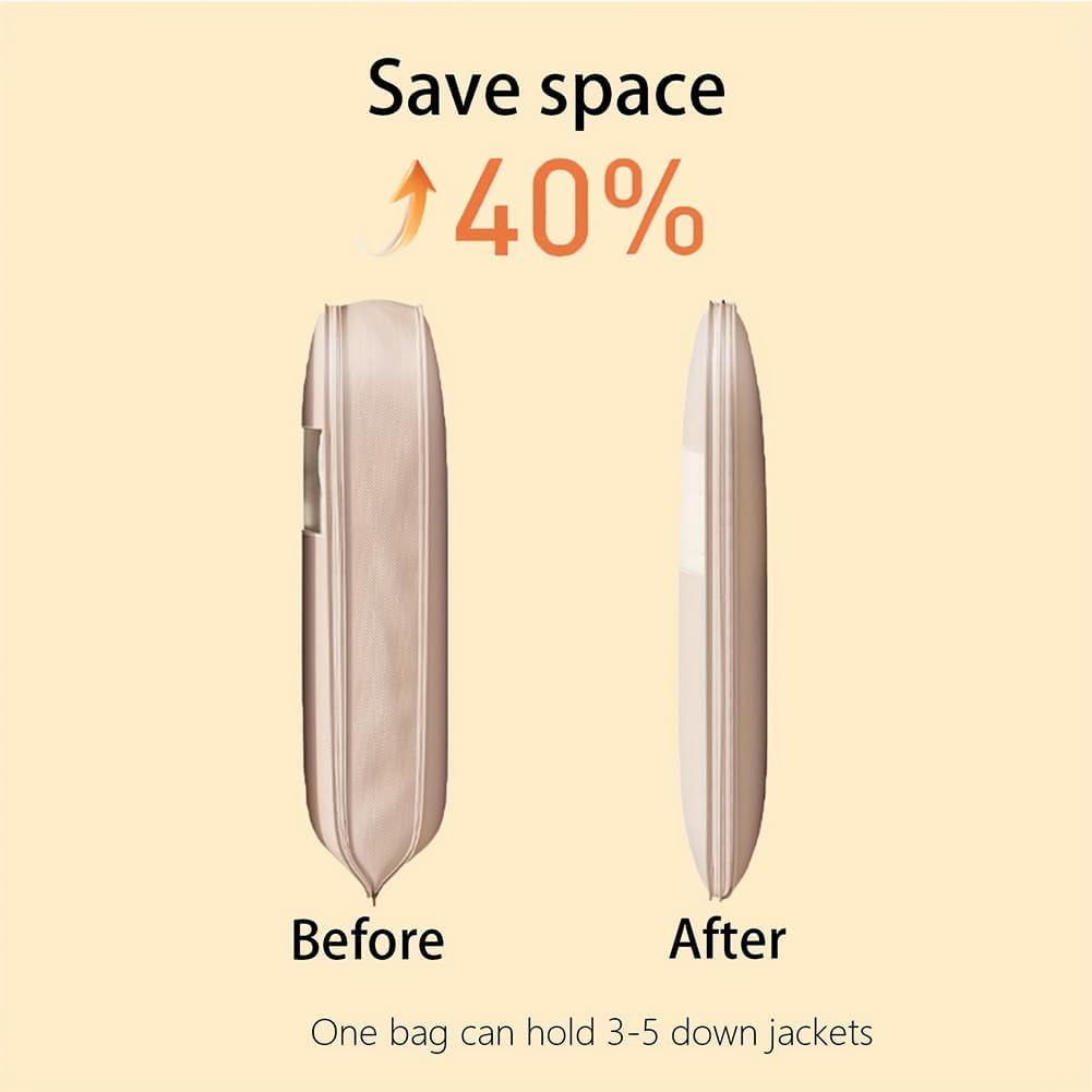 2025 Space Saving Hanging Garment Bag with Self Compression Zipper, Space Saving Garment Bags, Protects Clothes from Wrinkles