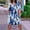 Multicolor, variant on Yotami Beach Dress for Women Plus Size Floral Print Short Sleeve Midi Dress with Pocket V-Neck Sundress for Summer