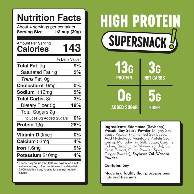 The Only Bean Edamame Dry Roasted Edamame Beans Snack