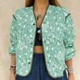 thumbnail image 1 of LOVZFMLL Jackets for Women's Cropped Puffer Quilted Jacket Vintage Floral Print Open Front Lightweight Short Jacket Outwear, 1 of 5