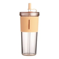YUEVE Big for Women 700ML Acrylic Travel Tumbler With Lid And Straw Insulated Double Wall Reusable Cups Clear/