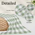 thumbnail image 4 of Sage Green Check Long Body Pillow Cover 20x60 Inch, Modern Rustic Green Buffalo Plaid Decorative Pillowcase with Zipper, Microfiber Pillow Protector, Soft Breathable Long Pillowcases for Women, 4 of 9