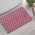 thumbnail image 2 of Pink Brown Heart Checkered Pattern Bathroom Rugs Mat,Non Slip Microfiber Bathroom Rug,Rubber Backing,Soft Bathroom Mats for Bathroom Floor,Tub and Shower,17x27in(43x68cm), 2 of 5