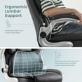 thumbnail image 3 of Executive Office Chair, Ergonomic Big and Tall Computer Desk Chair, High Back PU Leather Chair with Padded Flip-up Armrest, Lumbar Support Swivel Rolling Chair, 3 of 7