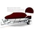 thumbnail image 5 of Seamander 600 Denier Heavy duty Waterproof Boat Cover, Fits boats 23'-24'L x 102"W, V-Hull Fishing Ski Boat Pro Bass Inboard Outboard Trailerable Boat Covers, Burgundy, 5 of 6