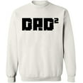 thumbnail image 2 of OXI Crewneck Sweatshirt - Dad Square, Basic Casual Sweatshirts for Men's and Women Fleece Sweatshirt Long Sleeve - White Large, 2 of 2