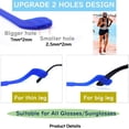 thumbnail image 3 of IFANLANDOR 2 Pcs Sangle en Verre Design Élastique Silicone pour Activités Extérieures pour Femmes Rentrée Scolaire, 3 of 8