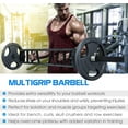thumbnail image 5 of Yes4All Multi Grip Barbell & Cable Attachment - Swiss Bar, American Bar for Greater Range of Motion, with 2 Collars, Fits Olympic Weight Plates - Home Gym & Support Pressing, Lifting & Curls, 5 of 8