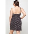 thumbnail image 5 of Plus Size Ditsy Floral Print On Mesh Fabric Cami Dress, 5 of 5