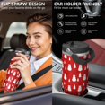 thumbnail image 5 of Christmas 30oz Handheld Travel Tumbler with Handle – Double Wall Stainless Steel Insulated Cup, Flip Straw Lid, Leak-Proof & BPA-Free for Hot and Cold Drinks – Durable Coffee & Juice Mug Black, 5 of 7