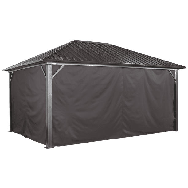 Sojag GENOVA 10' x 14' Gazebo Polyester Privacy Curtains Kit Walmart