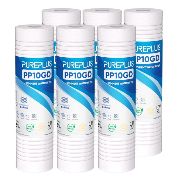 Filtro de agua PUREPLUS 5 Micron 10x2.5 para toda la casa