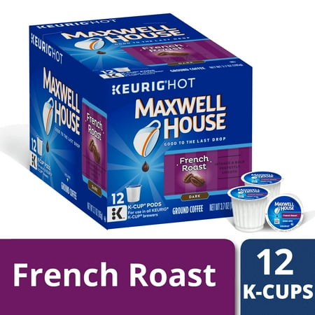- Maxwell House French Roast Coffee K-Cup Pods, 12 count