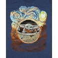 thumbnail image 3 of Star Wars T-Shirt Men's The Mandalorian Grogu Starry Night Short Sleeve Tee, 3 of 5