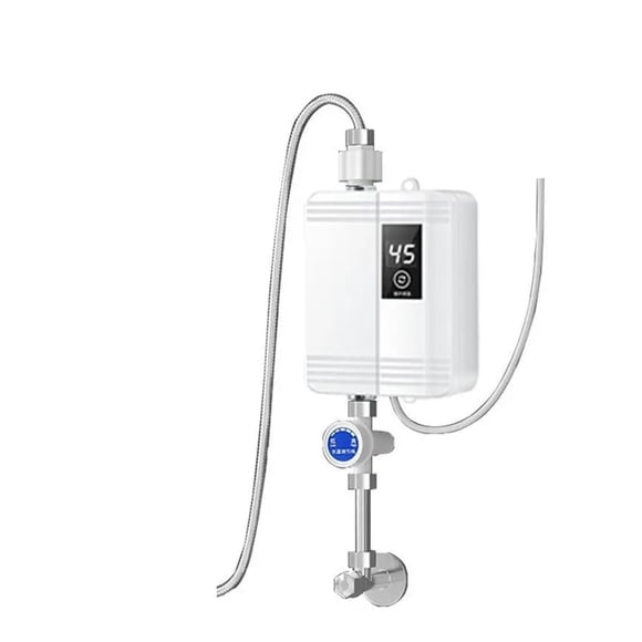 Electric Water Heater Mini Tankless Instantaneous Water Heater Kitchen Bathroom Shower Hot Water Fast Heating 3500W