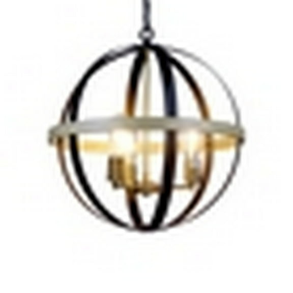 CHLOE Lighting ABBOTT Farmhouse Style Black Bronze Wood 3 Light Pendant 20" Wide