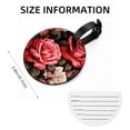 thumbnail image 5 of Rose 2Pcs PU Leather Round Luggage Tags with Privacy Cover and Name ID Tag for Suitcase, Handbags, Backpacks, School Bags, 5 of 6