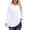 B White, variant on Blouses for Women Pleated Long Sleeve Shirts Casual Crew Neck Tunic Tops