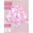 thumbnail image 2 of Jessica Simpson Girls' Long Sleeve Rashguard One-piece Swimsuit, Sizes 4-16, 2 of 6