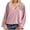 Pink, variant on TACILIP Long Sleeve Shirts for Women V Neck Casual Fall Tops Loose Fall Fashion Clothes Spring Outfits, Gifts for Women