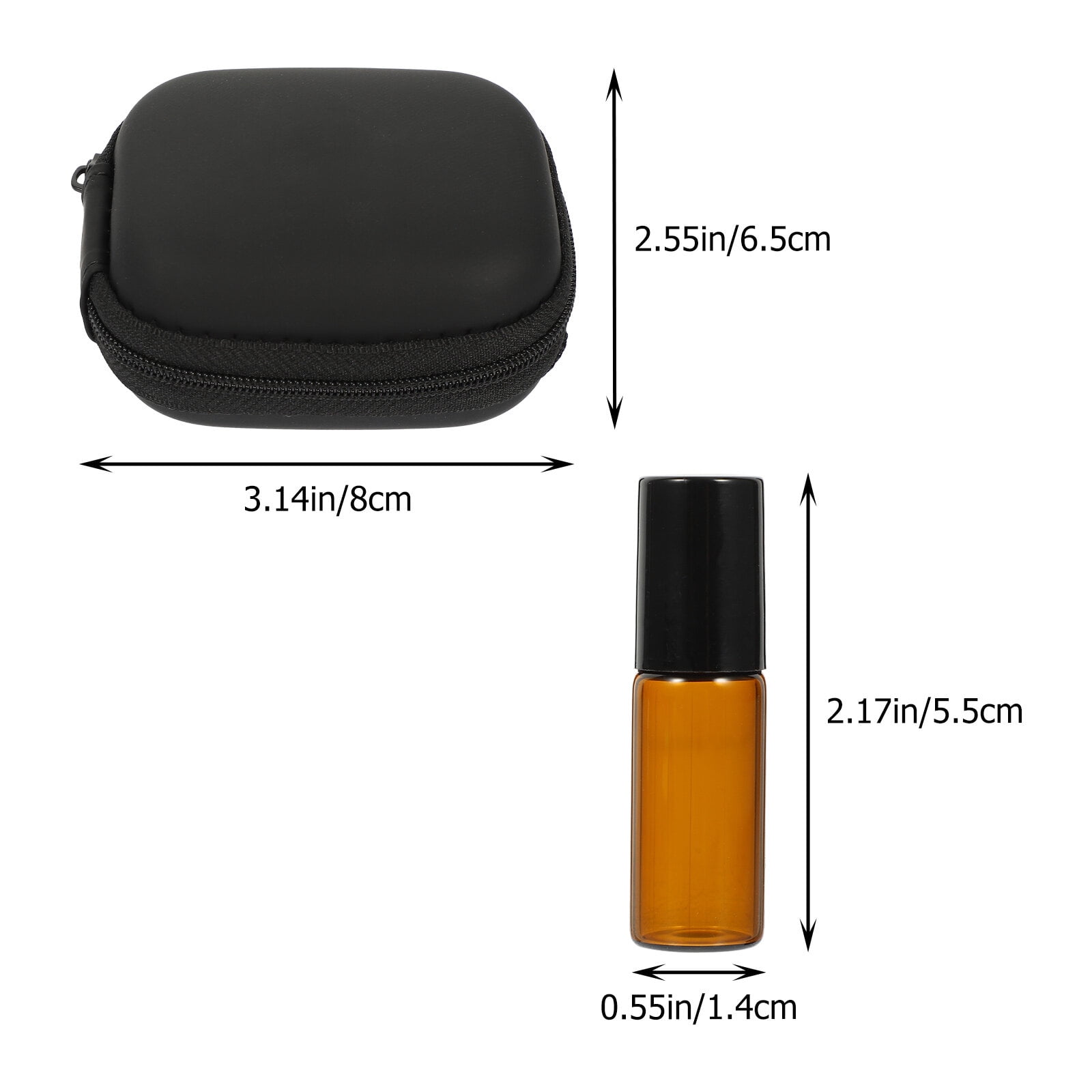 1 Set of Empty Roller Bottles for Oils Refillable Perfume Essential Oil