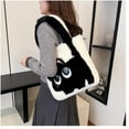 thumbnail image 2 of JennyShop Mujeres Tote Bolsa Con Bordado De Forma De Gatito, Moda Plush Schulter Bolso De Mano Lindo Gato Bajo El Brazo Bolsa, 2 of 6