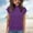 Purple, variant on QUNYINEY Short Sleeve Womens Summer T Shirts Cotton Black Tops Pullover Slim Fit Mock Neck Casual Shirts
