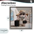 thumbnail image 4 of Stupell Industries Eclectic Bun Voyage Traveling Rabbit Gray Floating Frame Canvas Art, 18 x 18, by Lucia Heffernan, 4 of 8